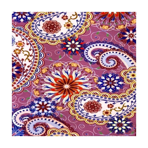 Viscose jersey, Paisley